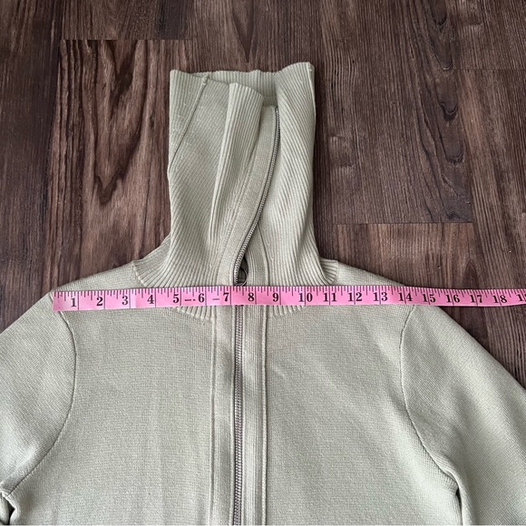 Magaschoni Sage NEW  Green Full Zip Knit Viscose Blend Cardigan Sweater - Picture 12 of 16